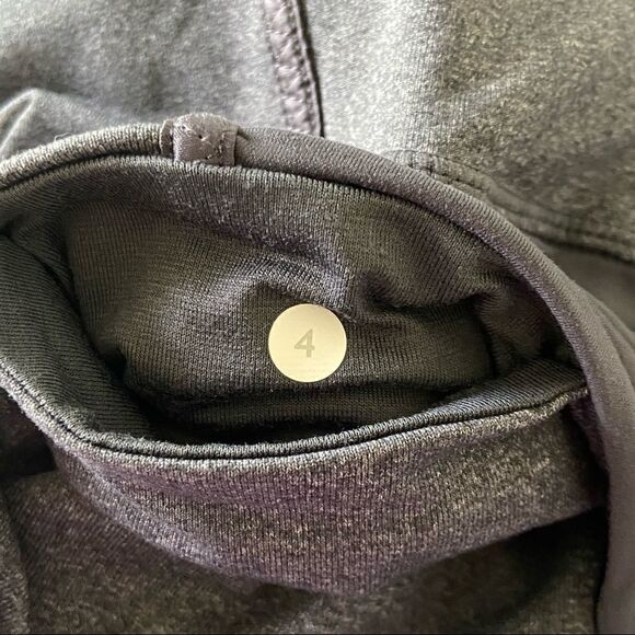 Lululemon Hi-Rise Grey Satin Seamed Crops EUC 4 - Picture 6 of 6